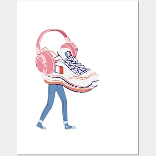 walking shoe Posters and Art